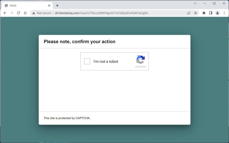 Image: Chrome browser is redirected to Ds1domainsq.com
