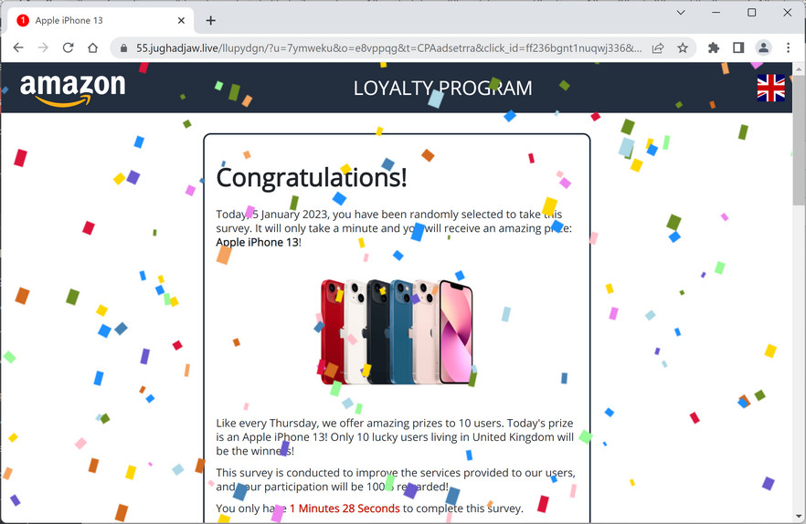 Image: Jughadjaw.live Fake Amazon Loyalty Program Survey