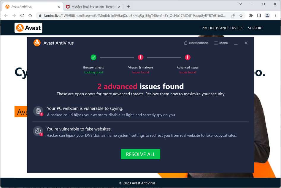 Is there a problem with Avast?