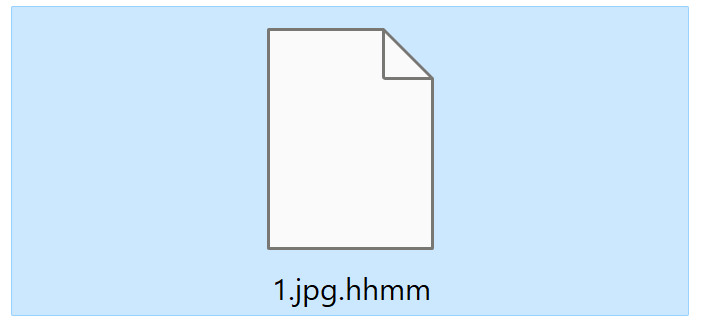 Image: File encrypted by the HHMM Ransomware