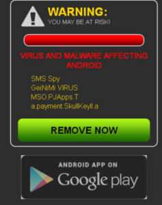 Image: You Have VIRUSES On Phone pop-up scam