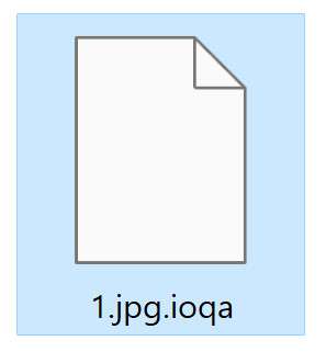 Image: File encrypted by the IOQA Ransomware