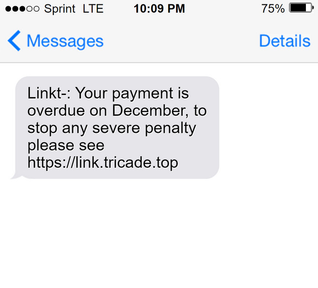 Linkt Your Payment Is Overdue Scam