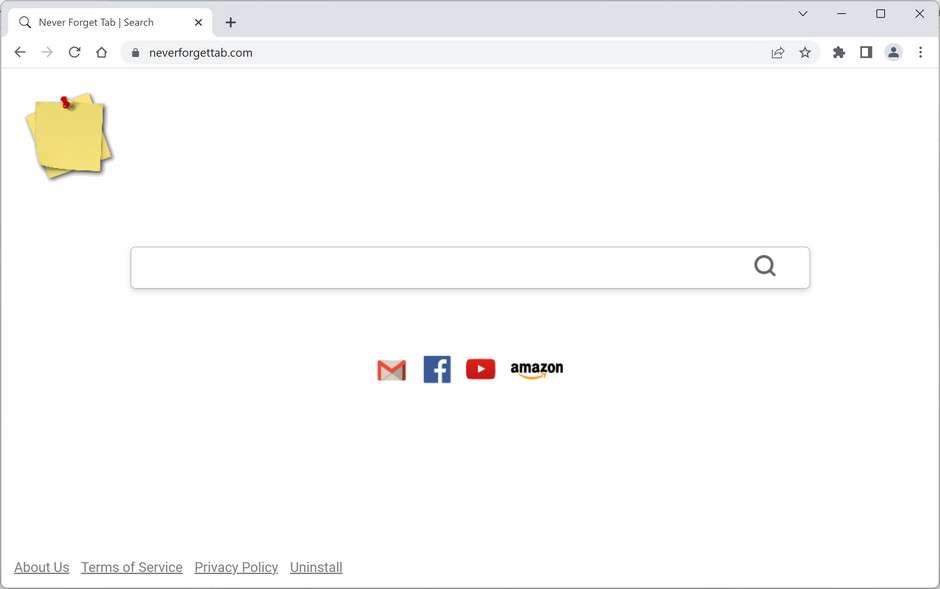 Image: Never Forget Tab Chrome new tab page