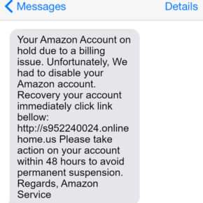 Onlinehome.us Text Message Scam