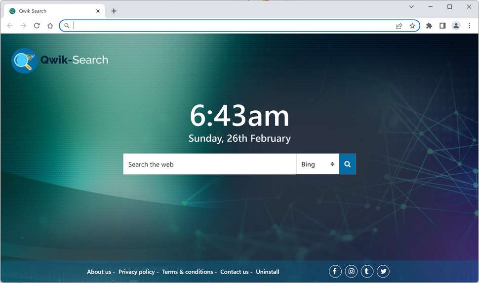 Image: Qwik-Search Chrome new tab page