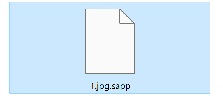 Image: File encrypted by the SAPP Ransomware