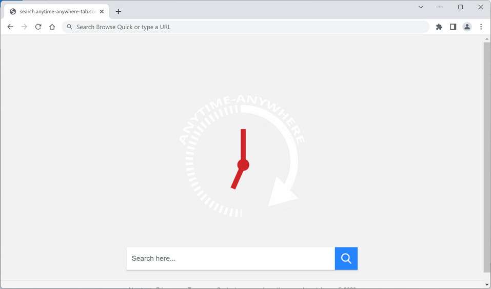 Image: Search.anytime-anywhere-tab.com Browser Redirect