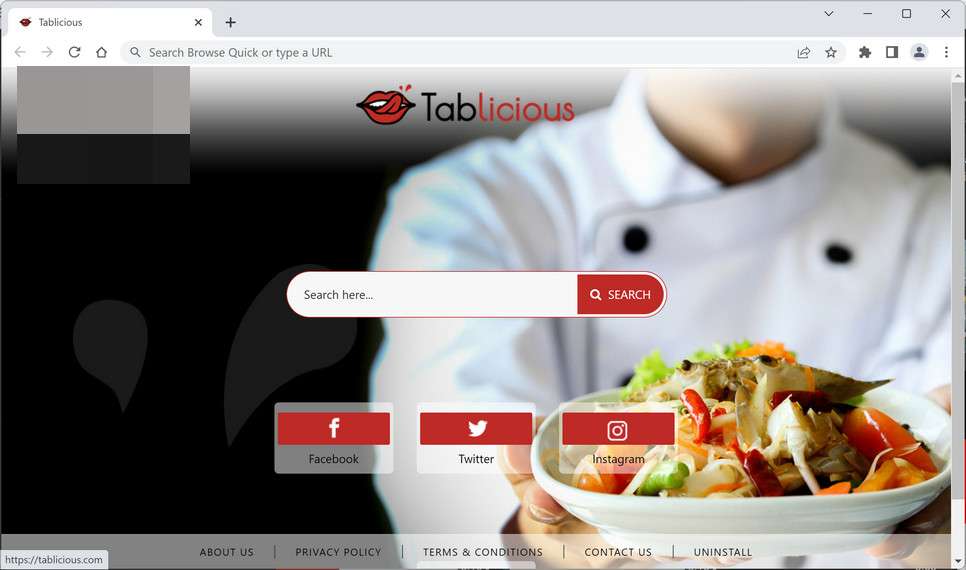 Image: Tablicious Chrome new tab page