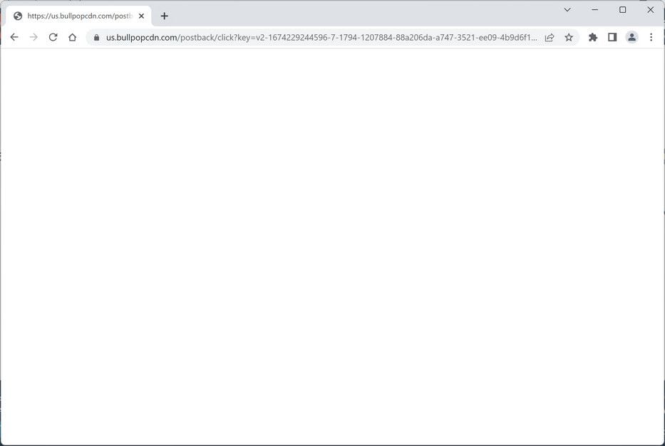 Image: Chrome browser is redirected to the Us.Bullpopcdn.com site