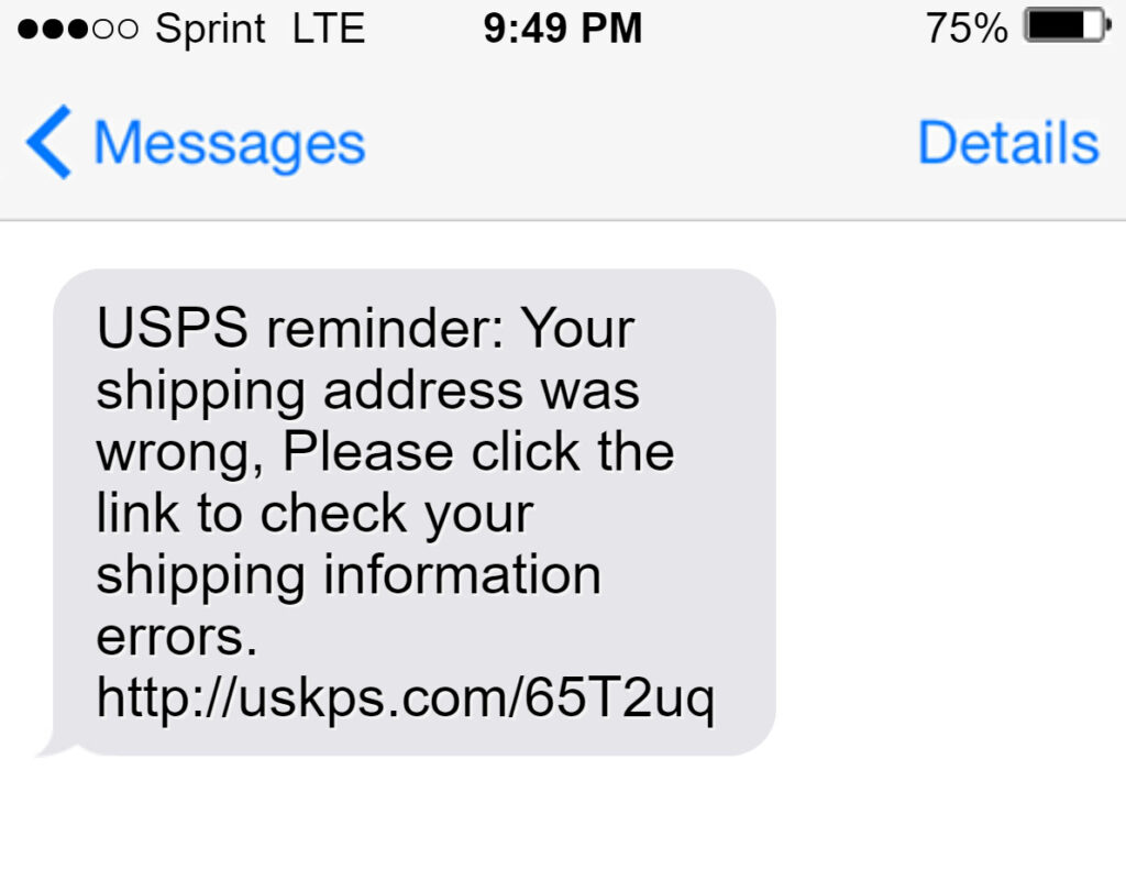 Usps Incomplete Address Scam Text Message Dont Fall For It 8258