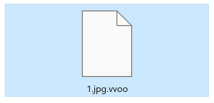 Image: File encrypted by the VVOO Ransomware