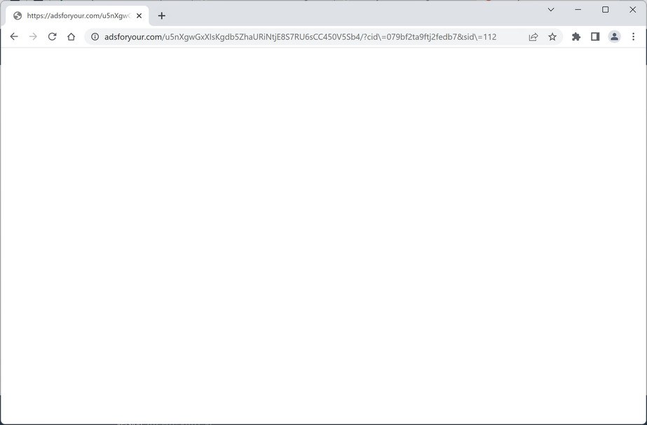 Image: Chrome browser is redirected to Adsforyour.com