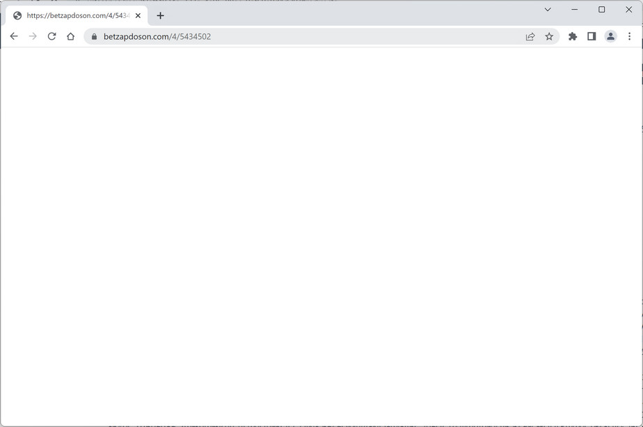 Image: Chrome browser is redirected to Betzapdoson.com