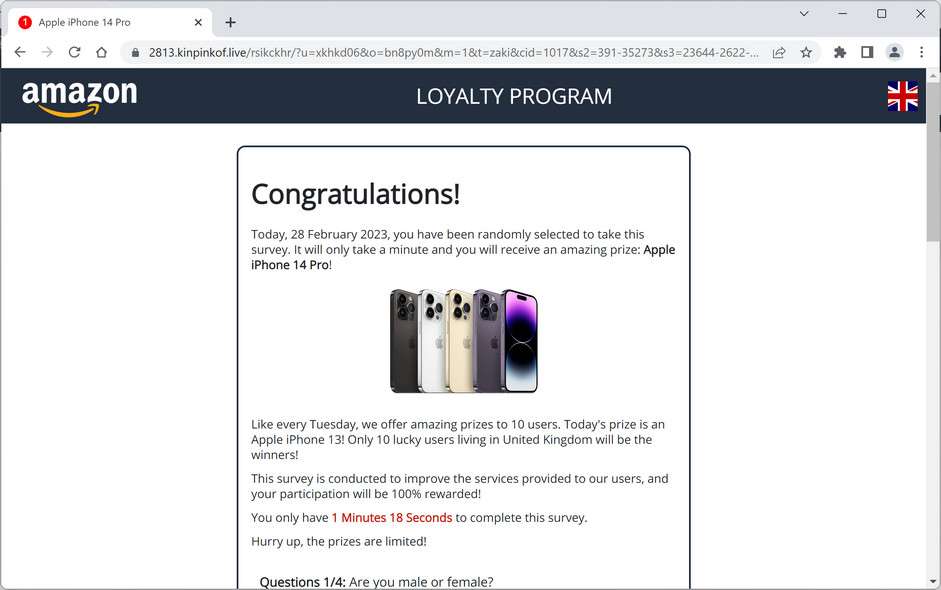 Image: Ontosodjump.live Survey Scam