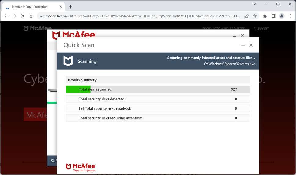 Image: Chrome browser is redirected to Mosen.live