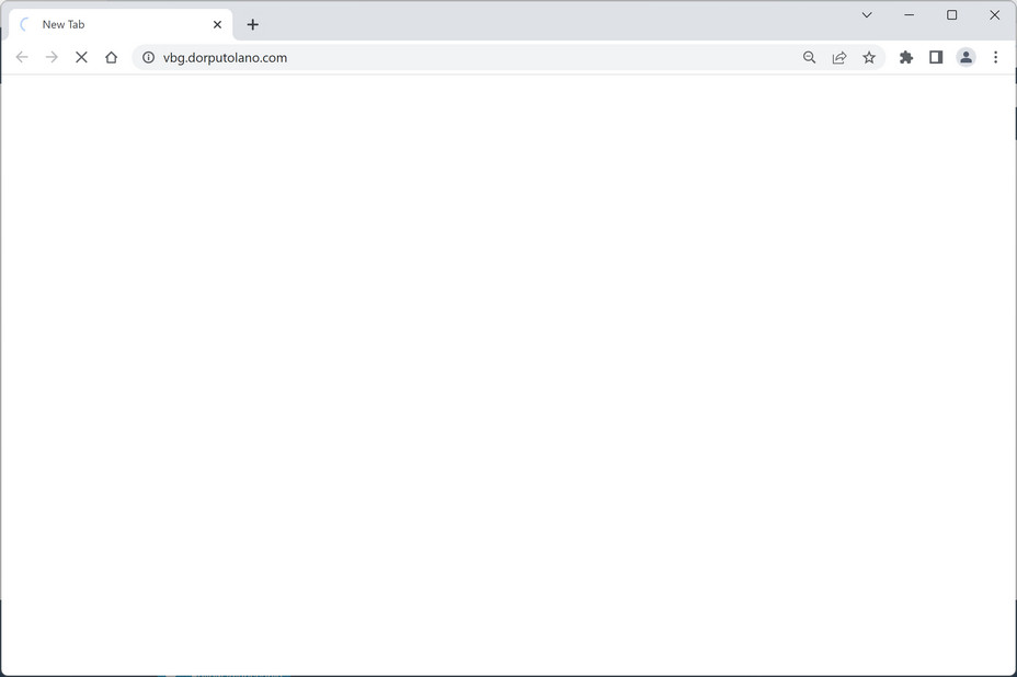 Image: Chrome browser is redirected to Vbg.dorputolano.com