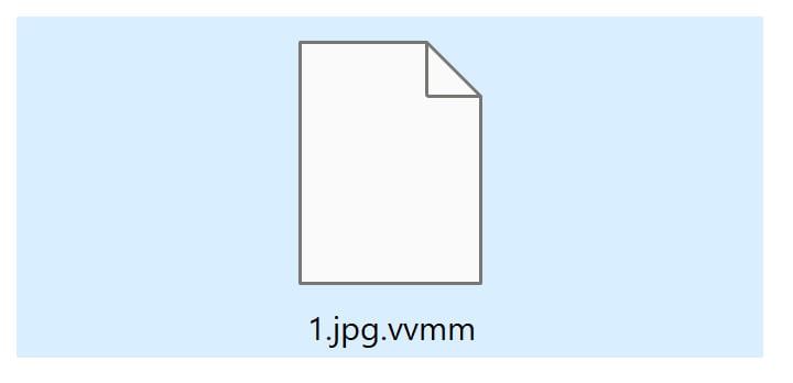 Image: File encrypted by the VVMM Ransomware