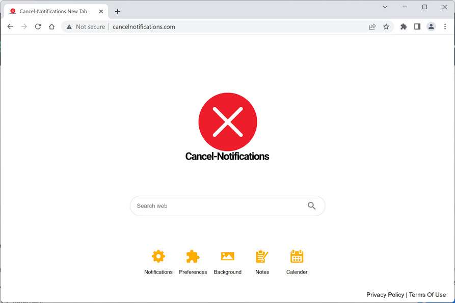 Image: Cancelnotifications.com Browser Hijacker