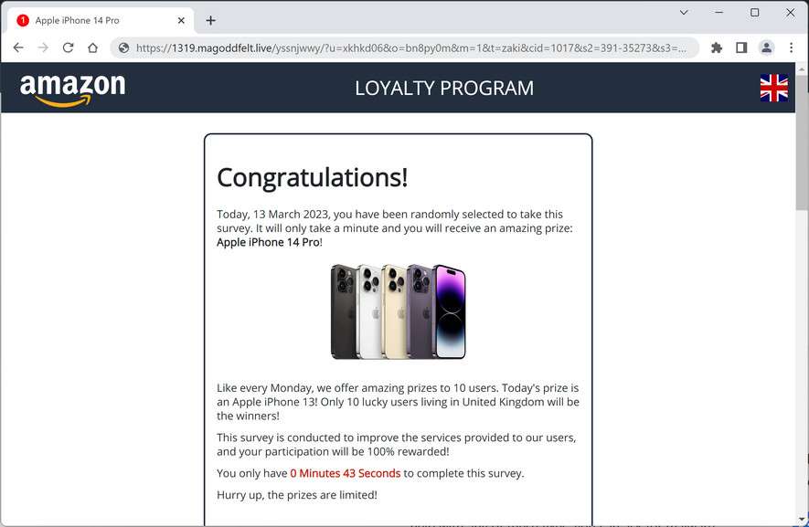 Image: Magoddfelt.live Survey Scam