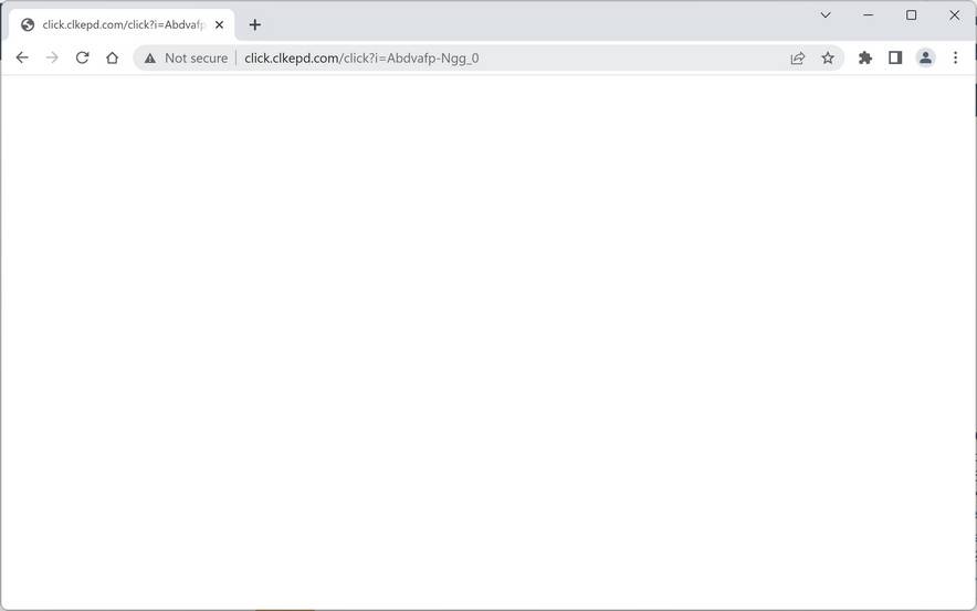 Image: Chrome browser is redirected to Clkepd.com