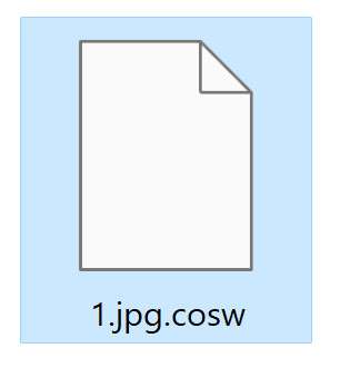 Image: File encrypted by the COSW Ransomware