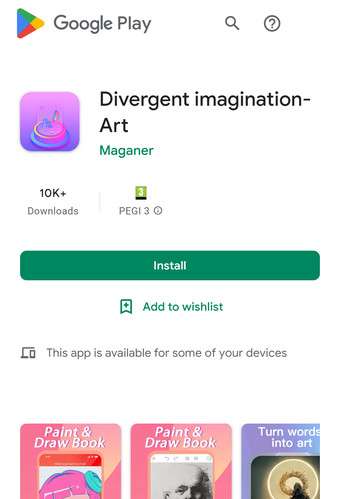 Image: Divergent imagination- Art Android App