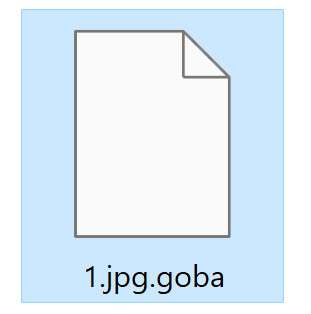 Image: File encrypted by the GOBA Ransomware