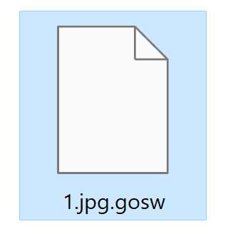 Image: File encrypted by the GOSW Ransomware