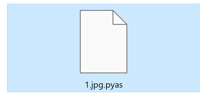 Image: File encrypted by the PYAS Ransomware