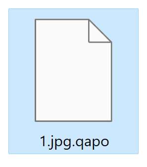 Image: File encrypted by the QAPO Ransomware