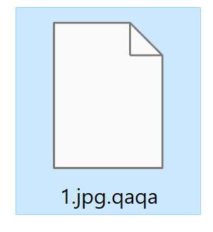 Image: File encrypted by the QAQA Ransomware