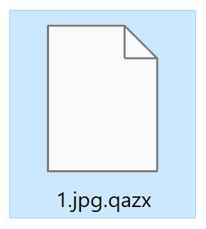 Image: File encrypted by the QAZX Ransomware