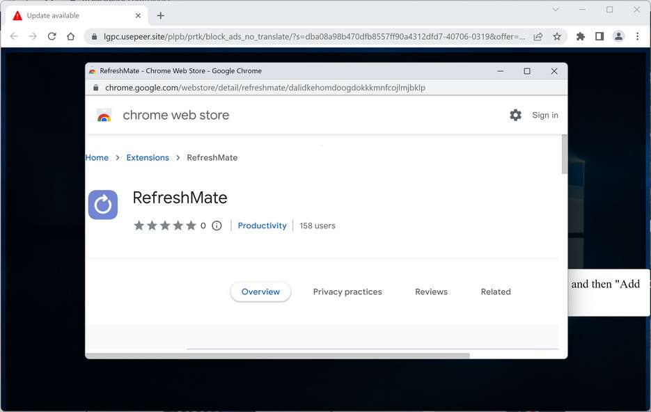 Image: RefreshMate Chrome Extension