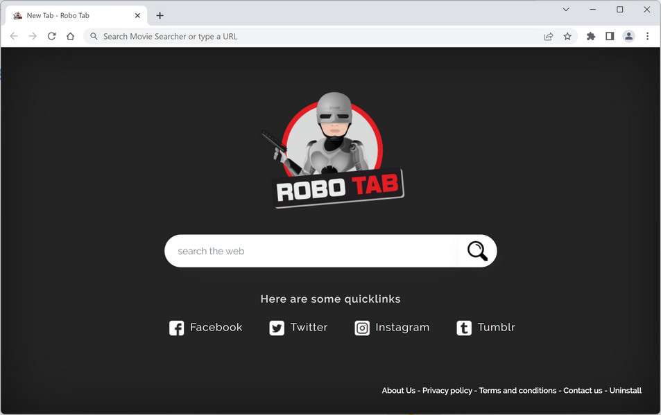 Image: Robo Tab Chrome new tab page