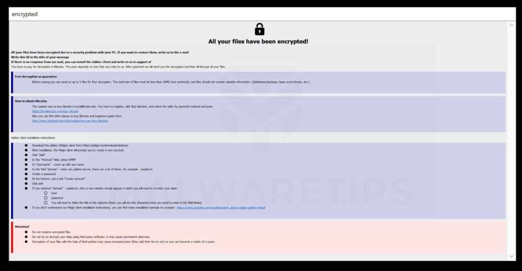 Image: BACKJOHN ransomware