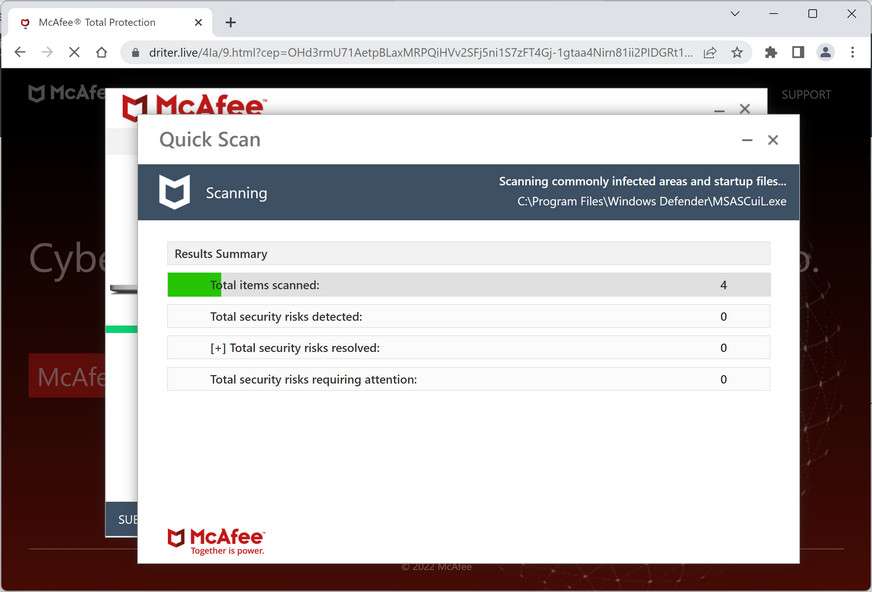 Image: Chrome browser is redirected to Driter.live