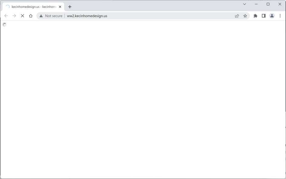 Image: Chrome browser is redirected to Kecinhomedesign.us