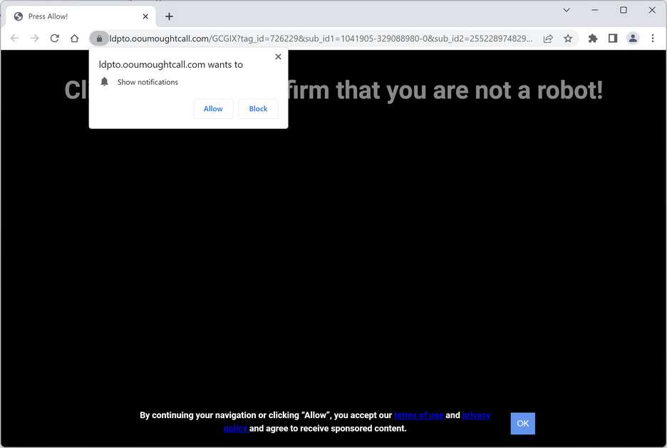 Image: Ooumoughtcall.com Ads