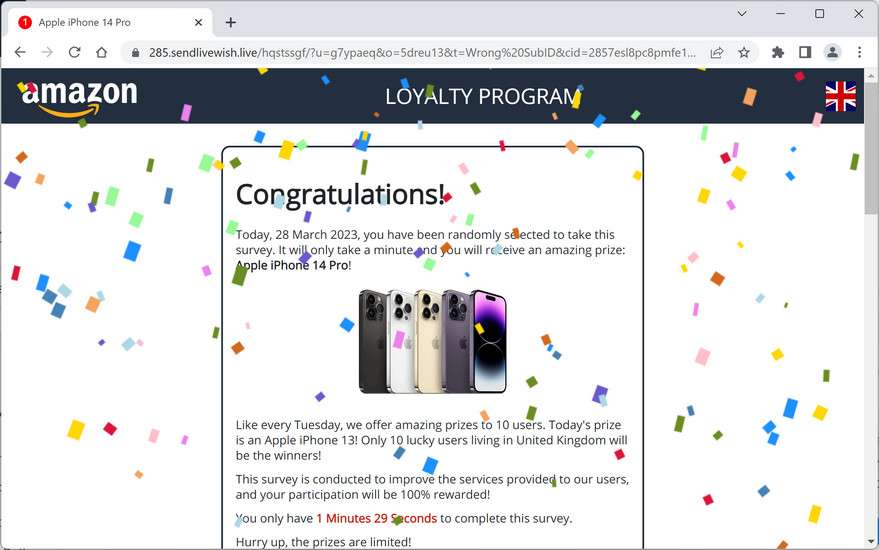 Image: Sendlivewish.live Ads