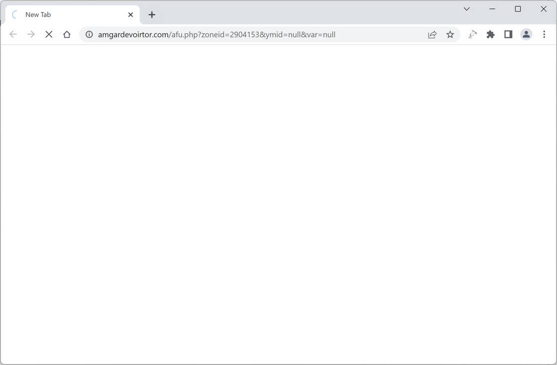 Image: Chrome browser is redirected to Amgardevoirtor.com