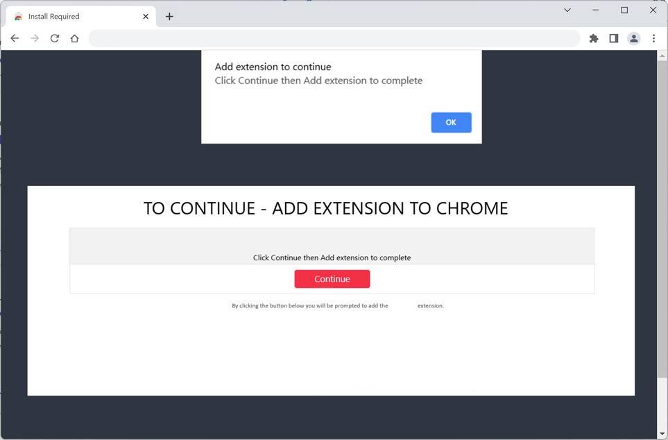 Image: Chrome browser is redirected to C9l.xyz