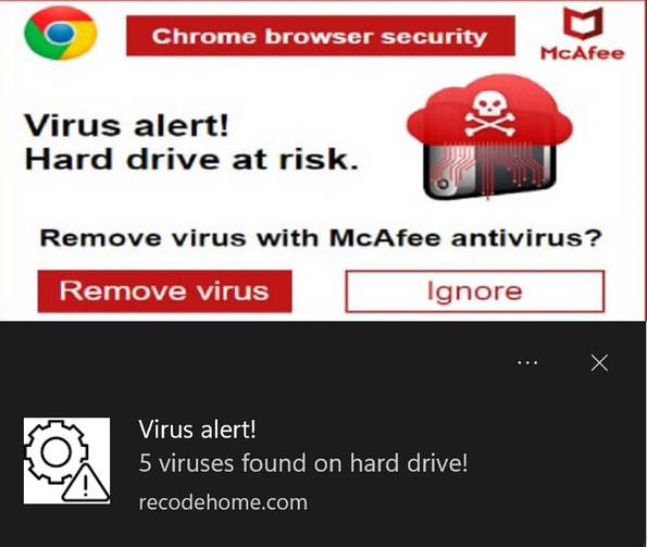 My browser antivirus software reports NHM as a virus