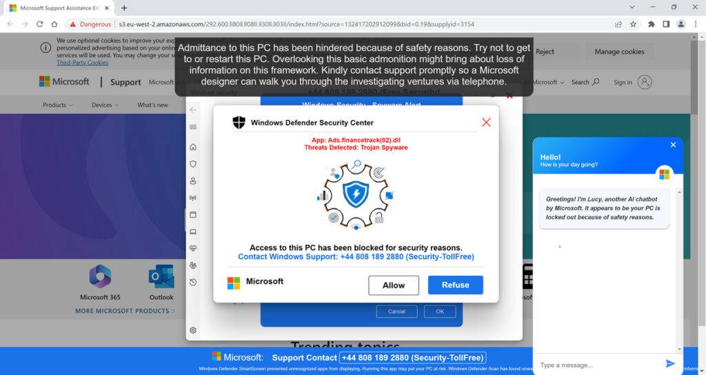 Closing This Window Puts Your Personal Information At Risk Scam