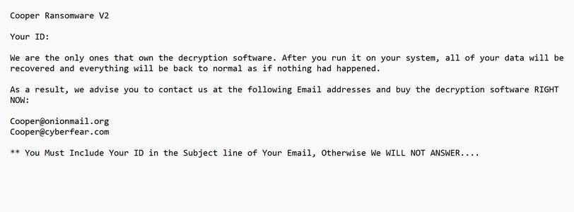 Image: Cooper ransomware