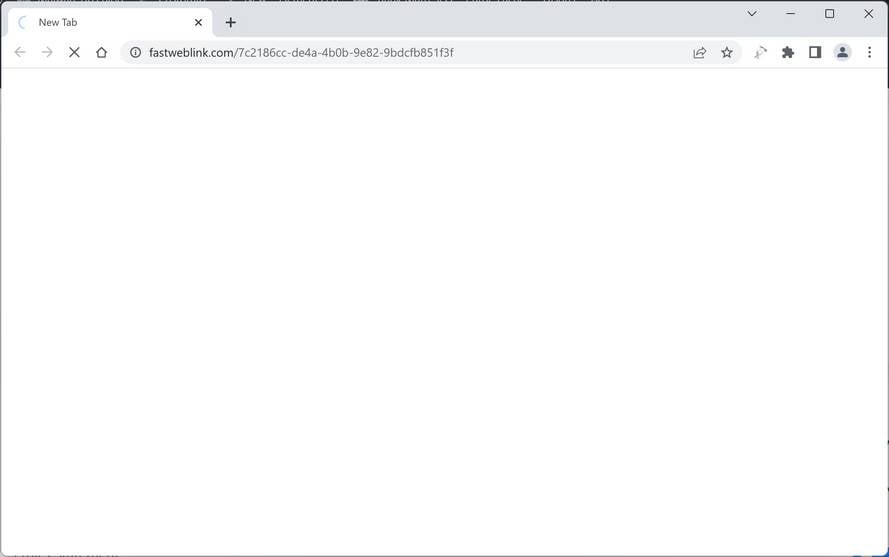 Image: Chrome browser is redirected to Fastweblink.com