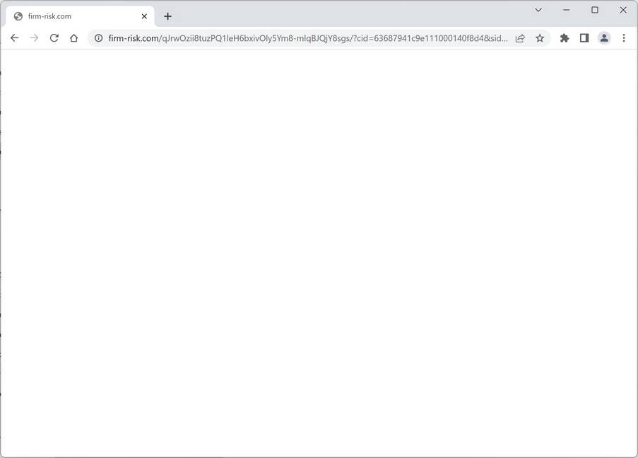 Image: Chrome browser is redirected to Firm-risk.com