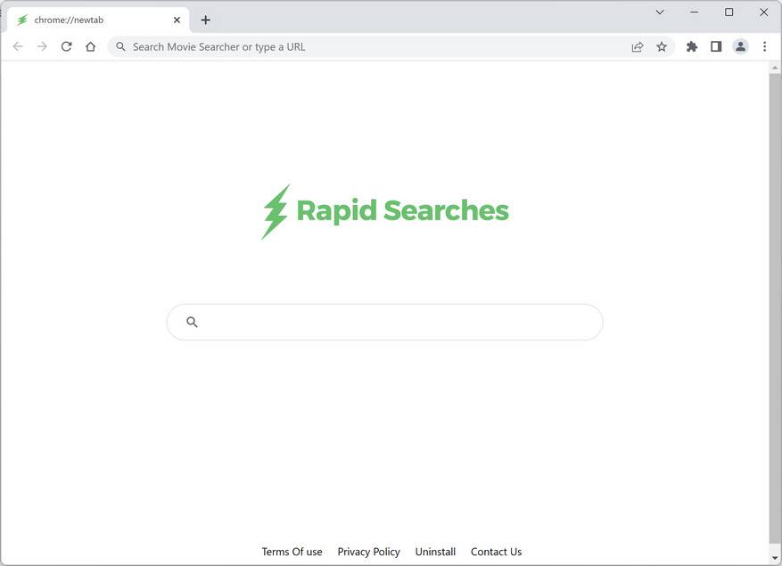 Image: Rapid Searches Chrome new tab page