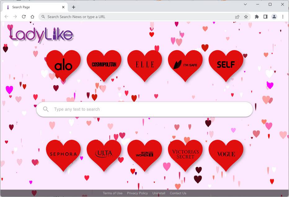 Image: Lady Like Chrome new tab page