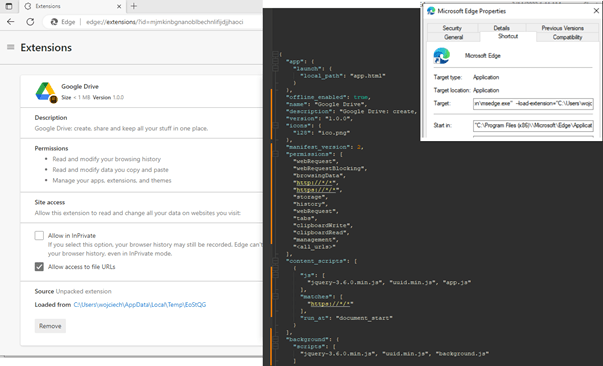 Rilide browser extension